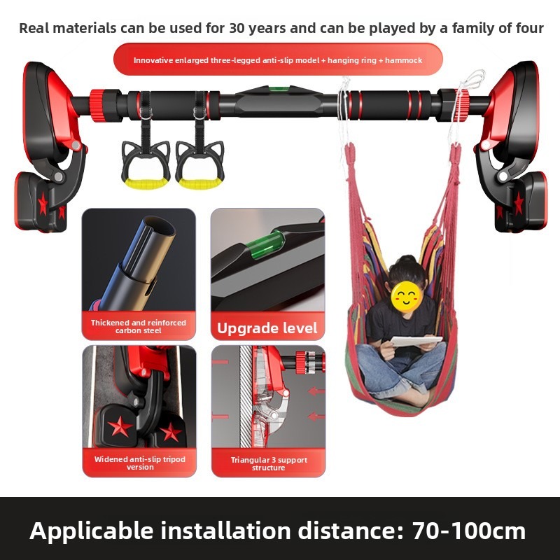 Home Gym No Equipment - Indoor No Drilling Doorway Mounted Pullup