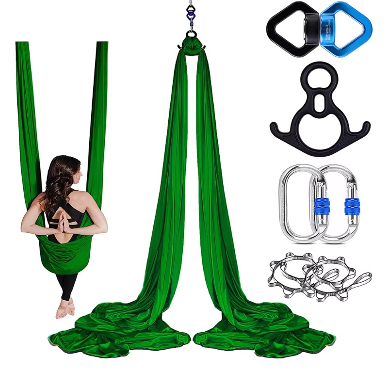 Home Gym Set - Convenient Adjustable Aerial Swing Yoga Hammock