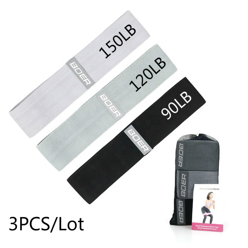 Home Gym Kit For Men - 3PCS Women Men Fabric Resistance Bands