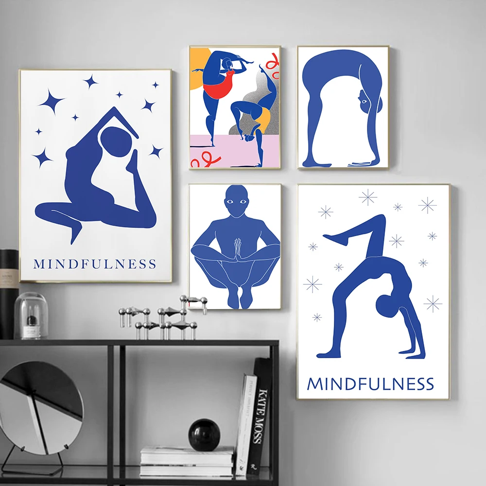 Home Gym Minimalist - Home Exercise Gym Yoga Pose Abstract