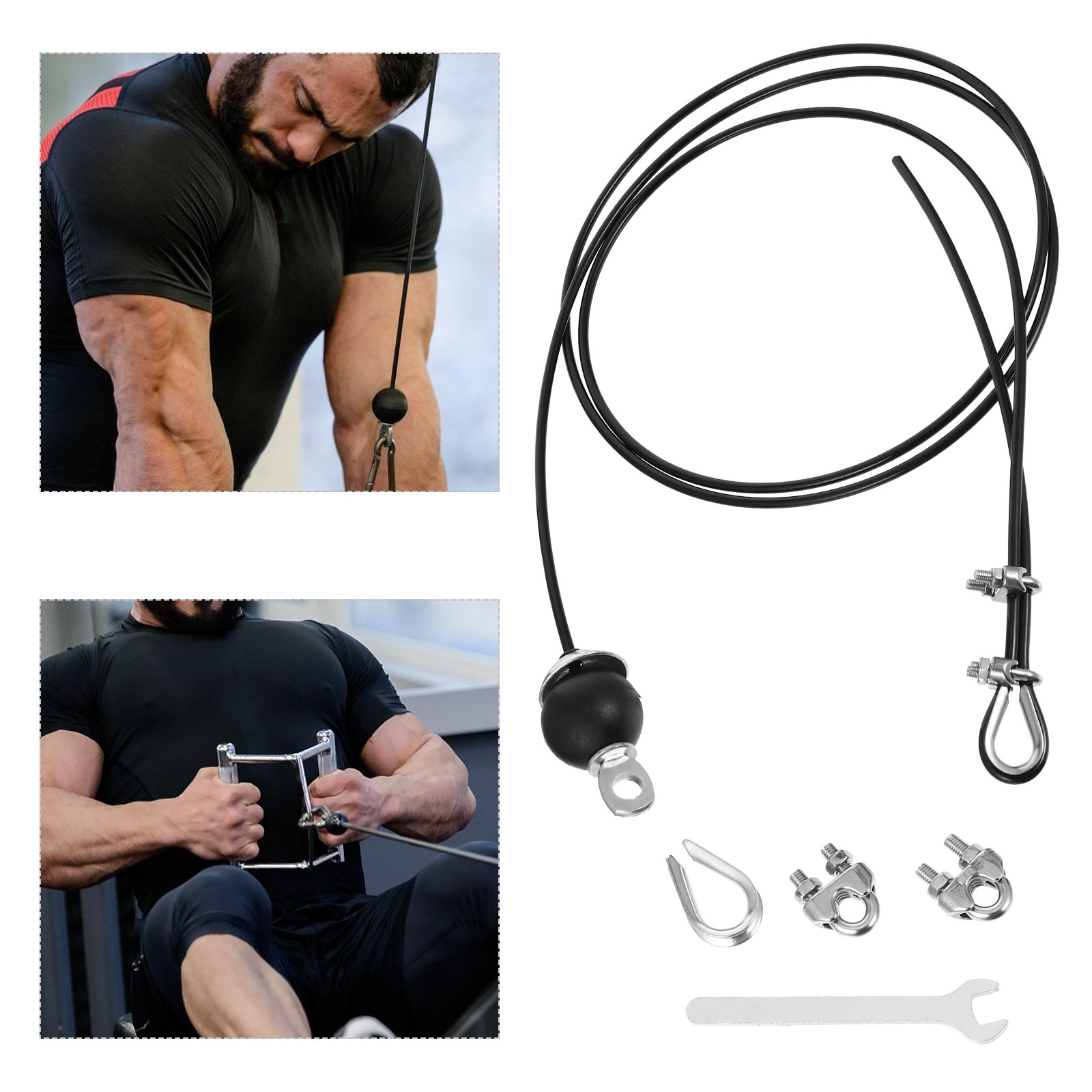 Home Gym Equipment Diy - 1Set DIY Gym Wire Rope Adjustable
