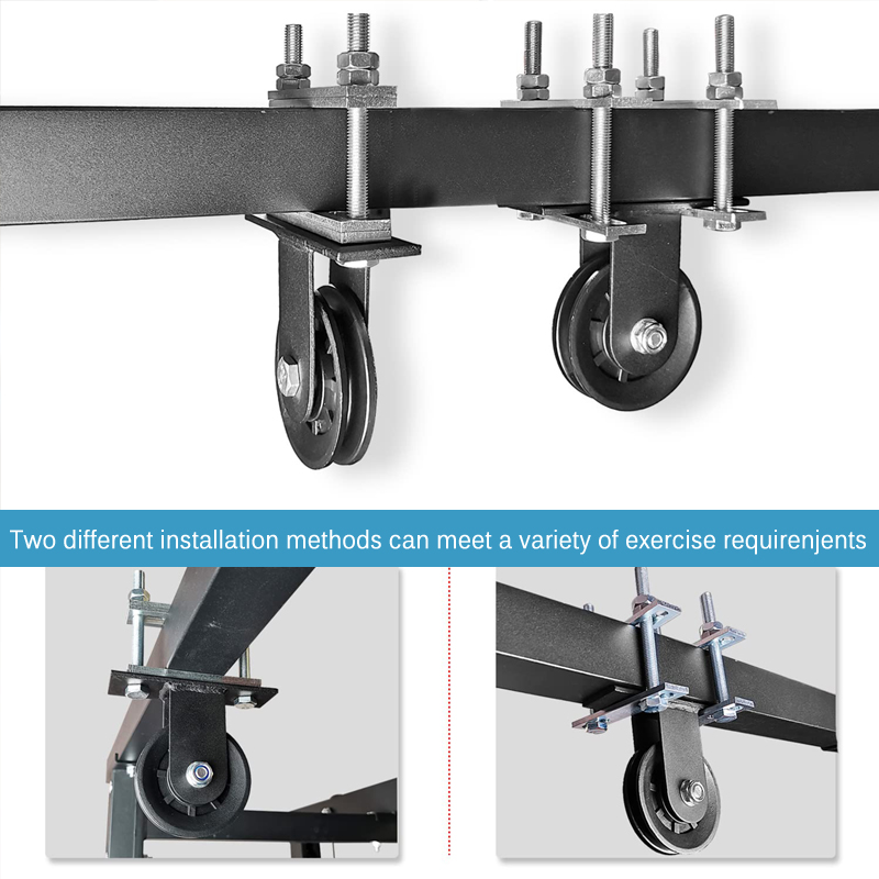 Home Gym Lat Pulldown Machine - Heavy Duty Pulley System - Adjustable