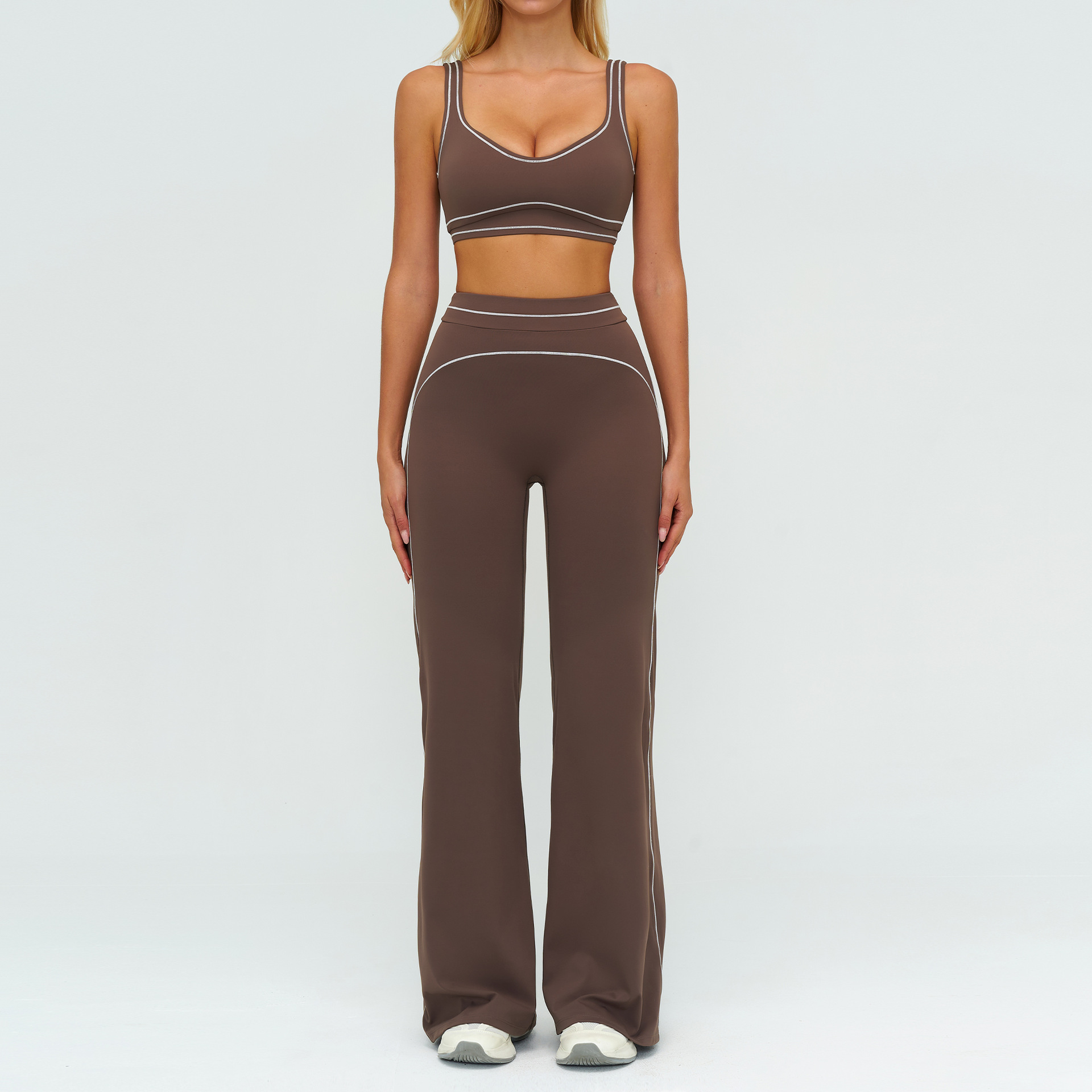 2PCS Yoga Set Gym Fitness Suit - Home Gym Set 评论和价格