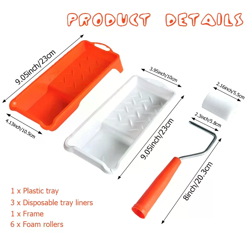 2 Inch Small Paint Roller Kit  - Foam Roller High Density 评论和价格