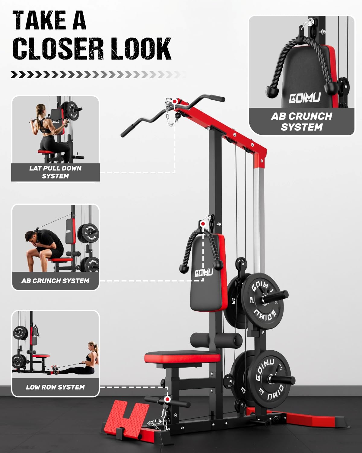 LAT Pulldown & Row Cable Machi - Home Gym Lat Pulldown Machine 评论和价格