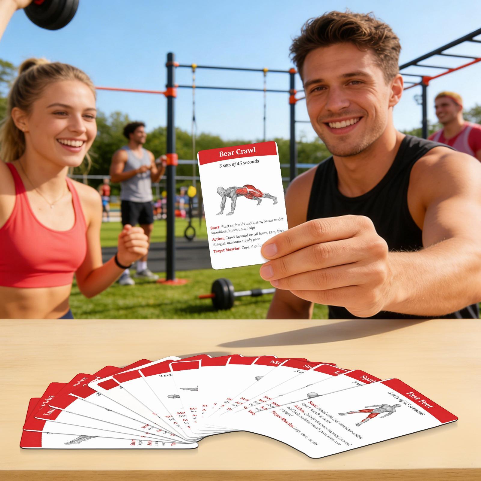 Workout Cards Exercise Deck 36 - Home Gym Kit For Men 评论和价格