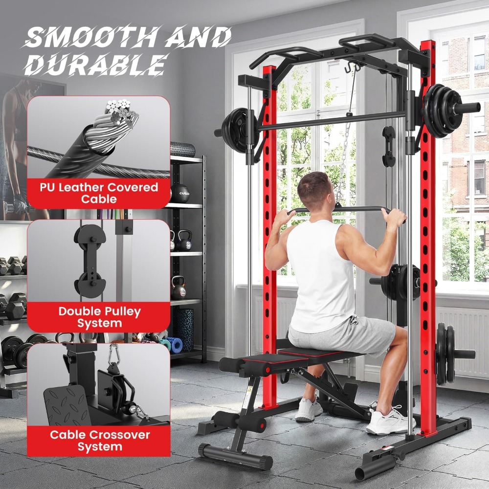 All-in-One Smith Machine Power - Home Gym Lat Pulldown Machine 评论和价格