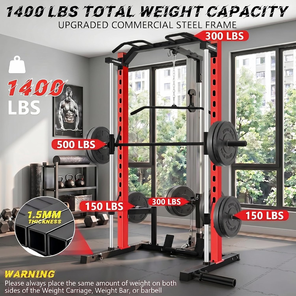 All-in-One Smith Machine Power - Home Gym Lat Pulldown Machine 评论和价格