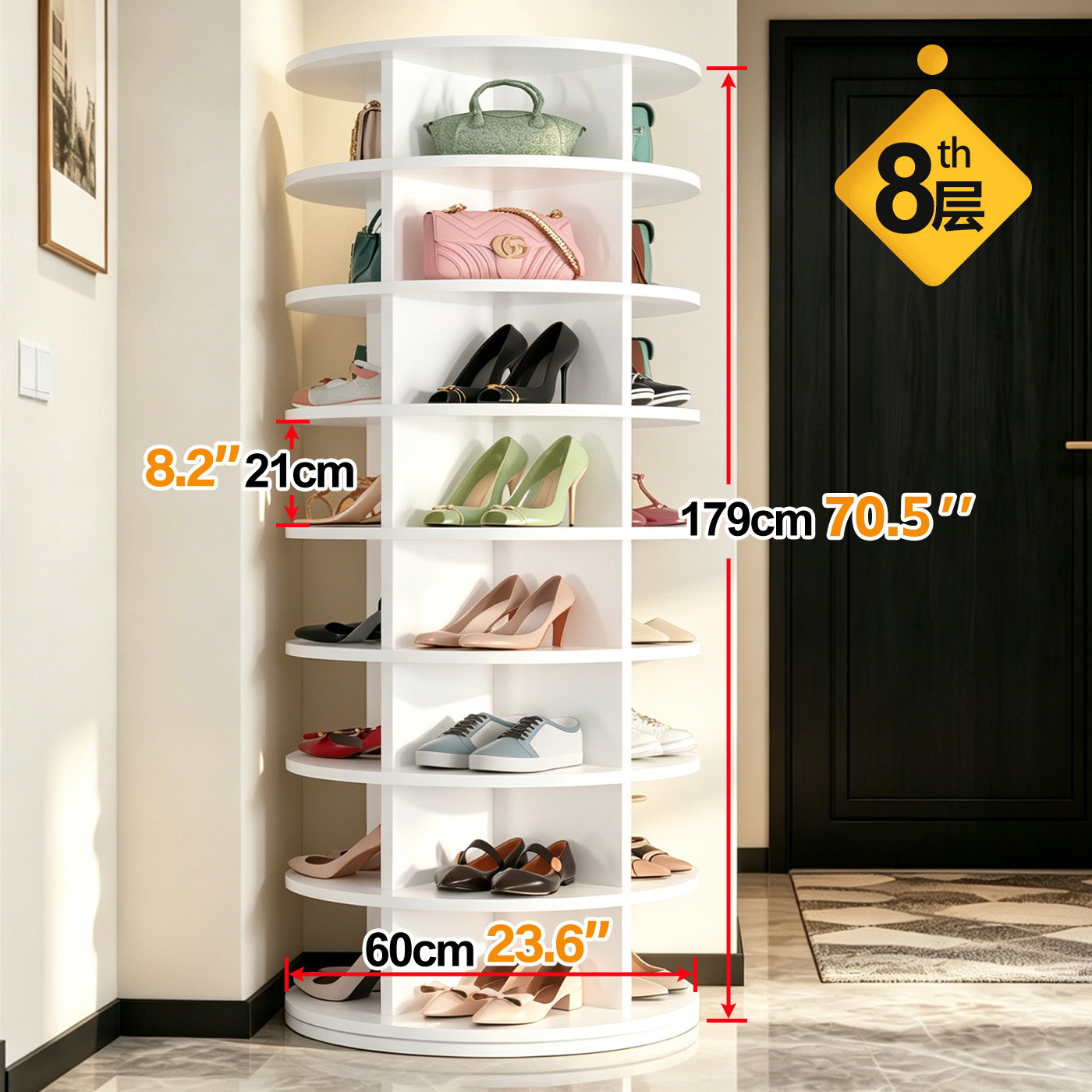360 Rotating Modern Shoe Rack  - Home Gym Minimalist 评论和价格