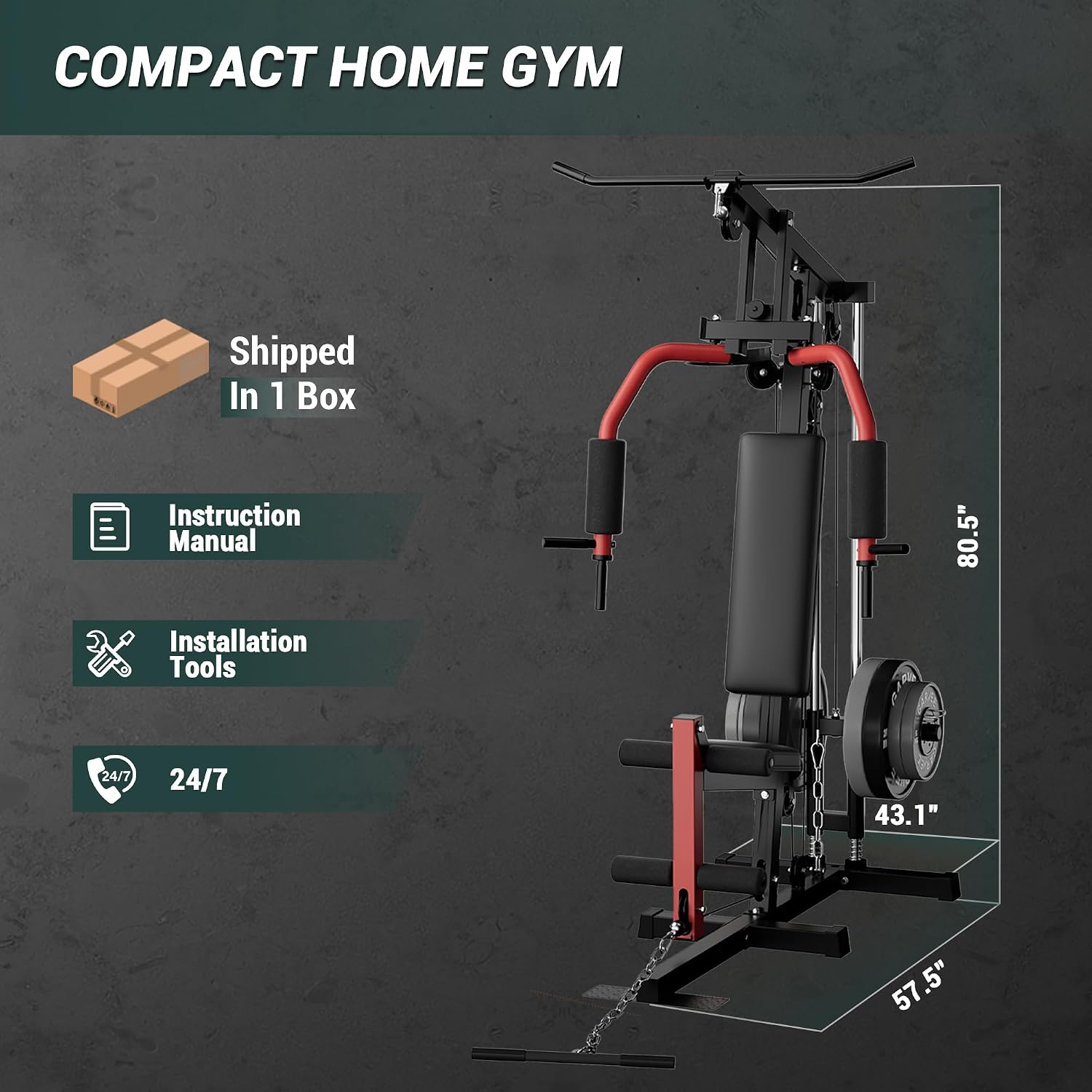 Full-Body Home Gym Machine wit - Home Gym Lat Pulldown Machine 评论和价格