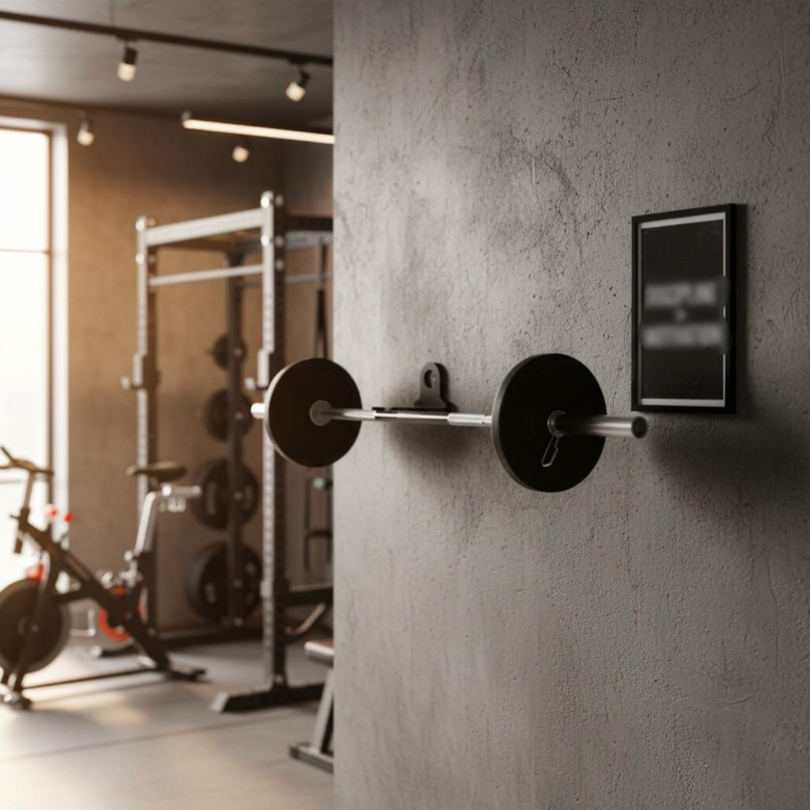 Single Barbell Mount Wall Moun - Home Gym Wall 评论和价格