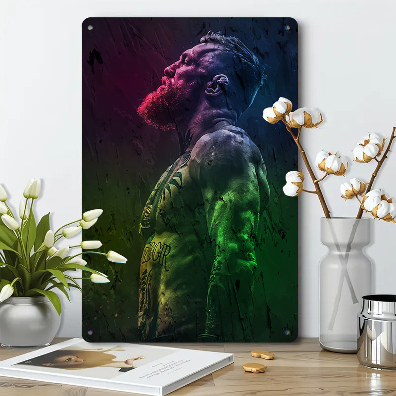 MMA Fighter Portrait Metal Wal - Home Gym Mma 评论和价格