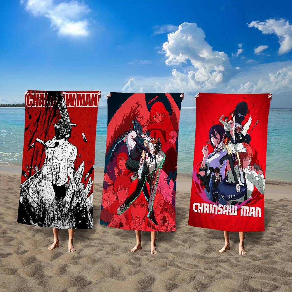 Anime Chainsaw Man Beach Towel - Sauna Home Gym 评论和价格