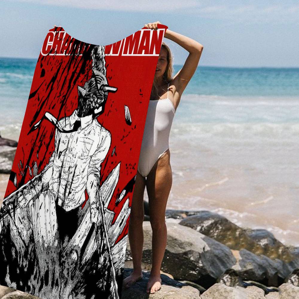 Anime Chainsaw Man Beach Towel - Sauna Home Gym 评论和价格