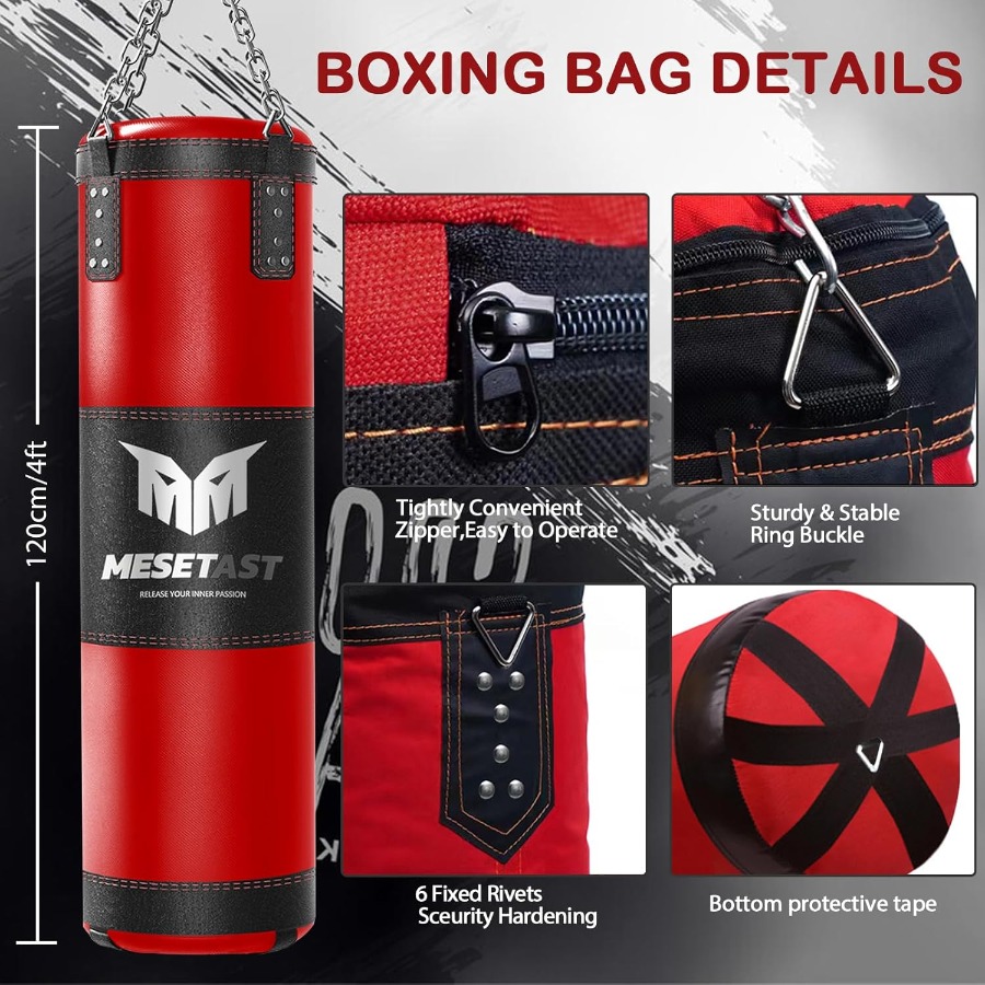 4ft Heavy Punching Bag Set for - Home Gym Mma 评论和价格