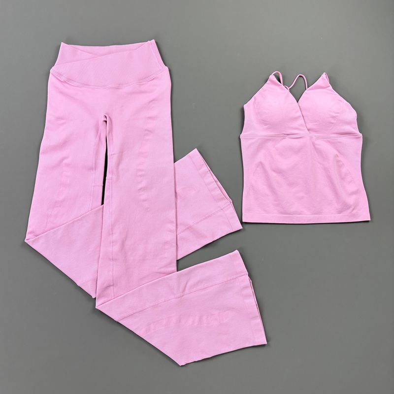 2Pcs Women Seamless Yoga Worko - Home Gym Set 评论和价格